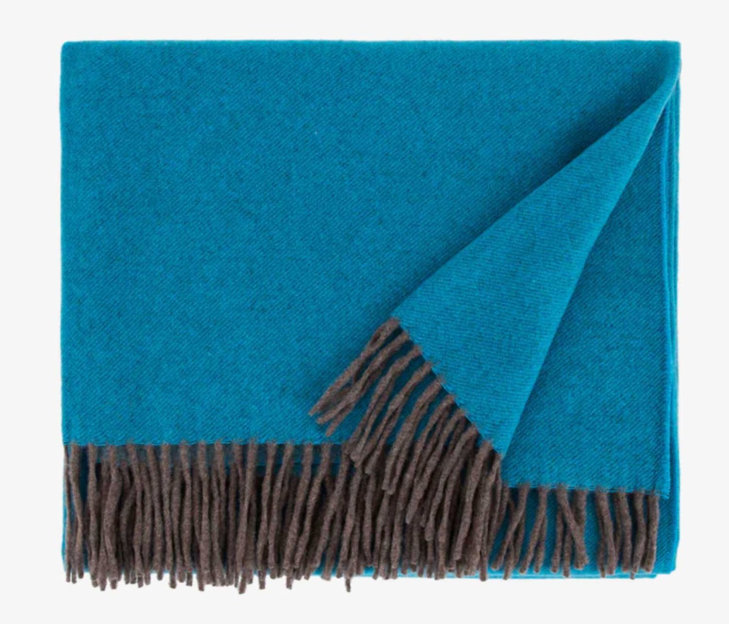 Lanerossi Everest color plaid in puro cashmere Throw Pavone