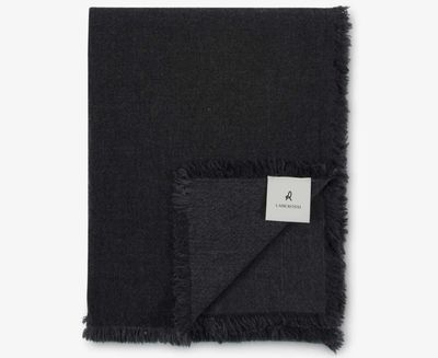Lanerossi Zebio Throw in Merino Wool Throw Antracite