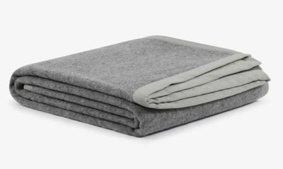 Lanerossi Uruguay Coperta Blanket in Lana GOTS Queen Grey