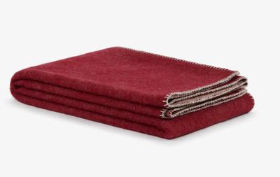 Lanerossi Southland Plaid in Pure Wool Throw Fragola