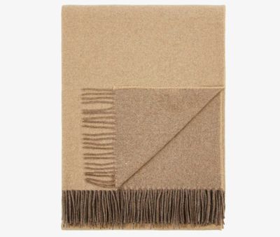 Lanerossi Everest color plaid in puro cashmere Throw Ecru