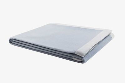 Lanerossi Afrodite Blanket in Pure Merino Wool Queen Avio