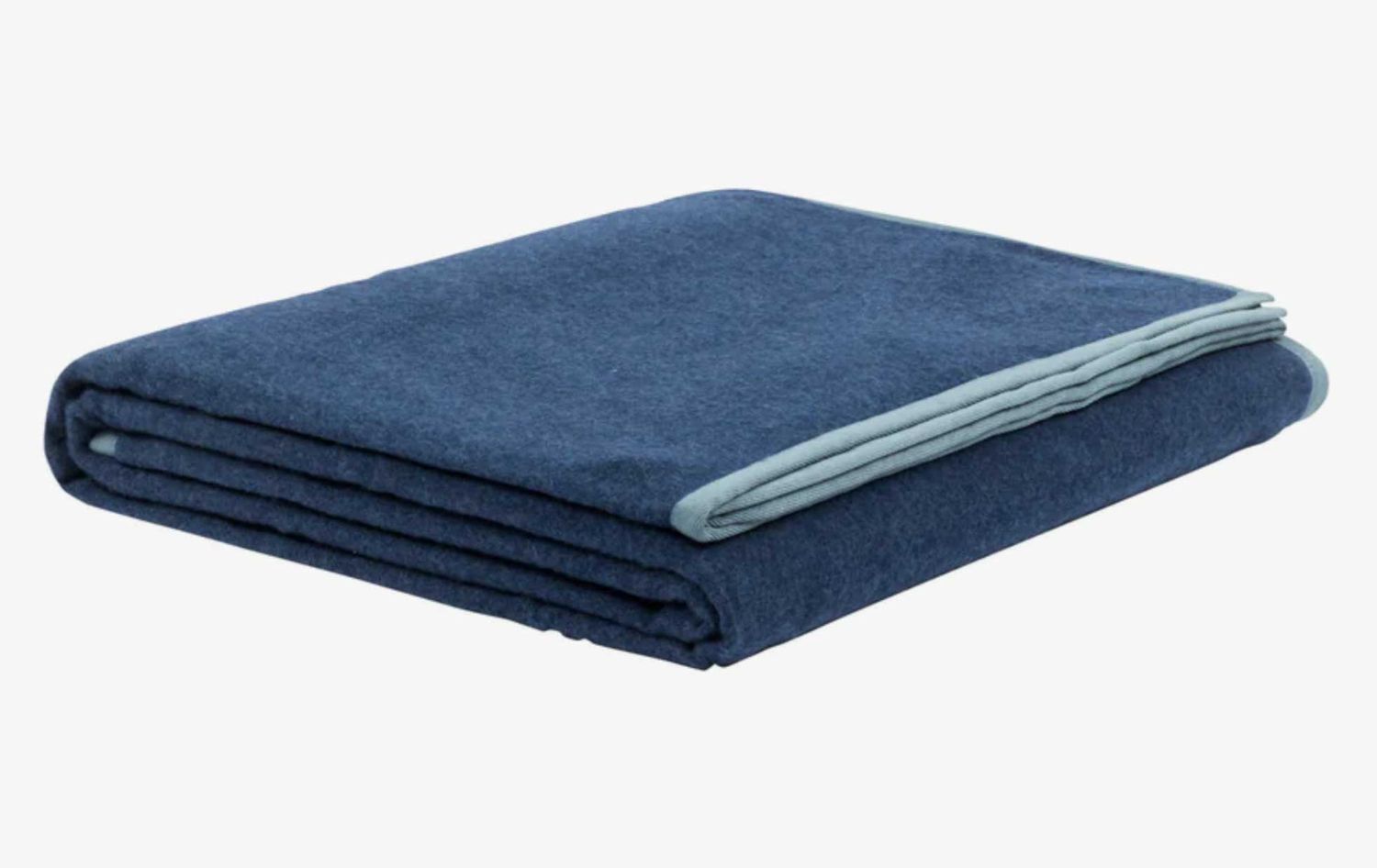 Lanerossi Cortina Blanket in Pure Wool Queen Blu