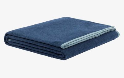 Lanerossi Cortina Blanket in Pure Wool Queen Blu