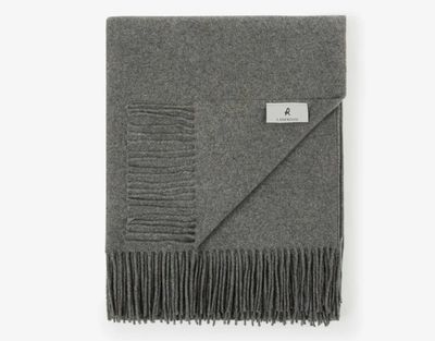 Lanerossi Everest color plaid in puro cashmere Throw Antracite