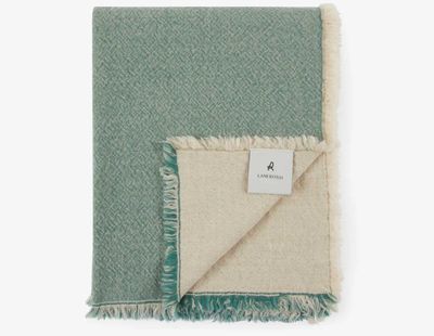 Lanerossi Zebio Throw in Merino Wool Throw Acqua