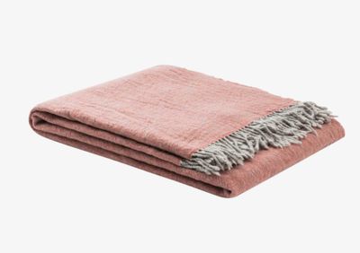Lanerossi Dioniso Throw in Pure Extra-fine Merino Wool Throw Rosa