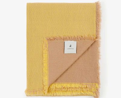 Lanerossi Zebio Throw in Merino Wool Throw Giallo