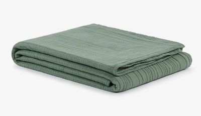 Lanerossi Amalfi Bedspread in Cotton Blanket Verde