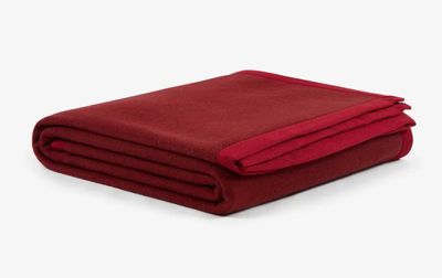 Lanerossi Uruguay Coperta Blanket in Lana GOTS King Bordeaux
