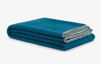 Lanerossi Southland Plaid in Pure Wool Throw Avio