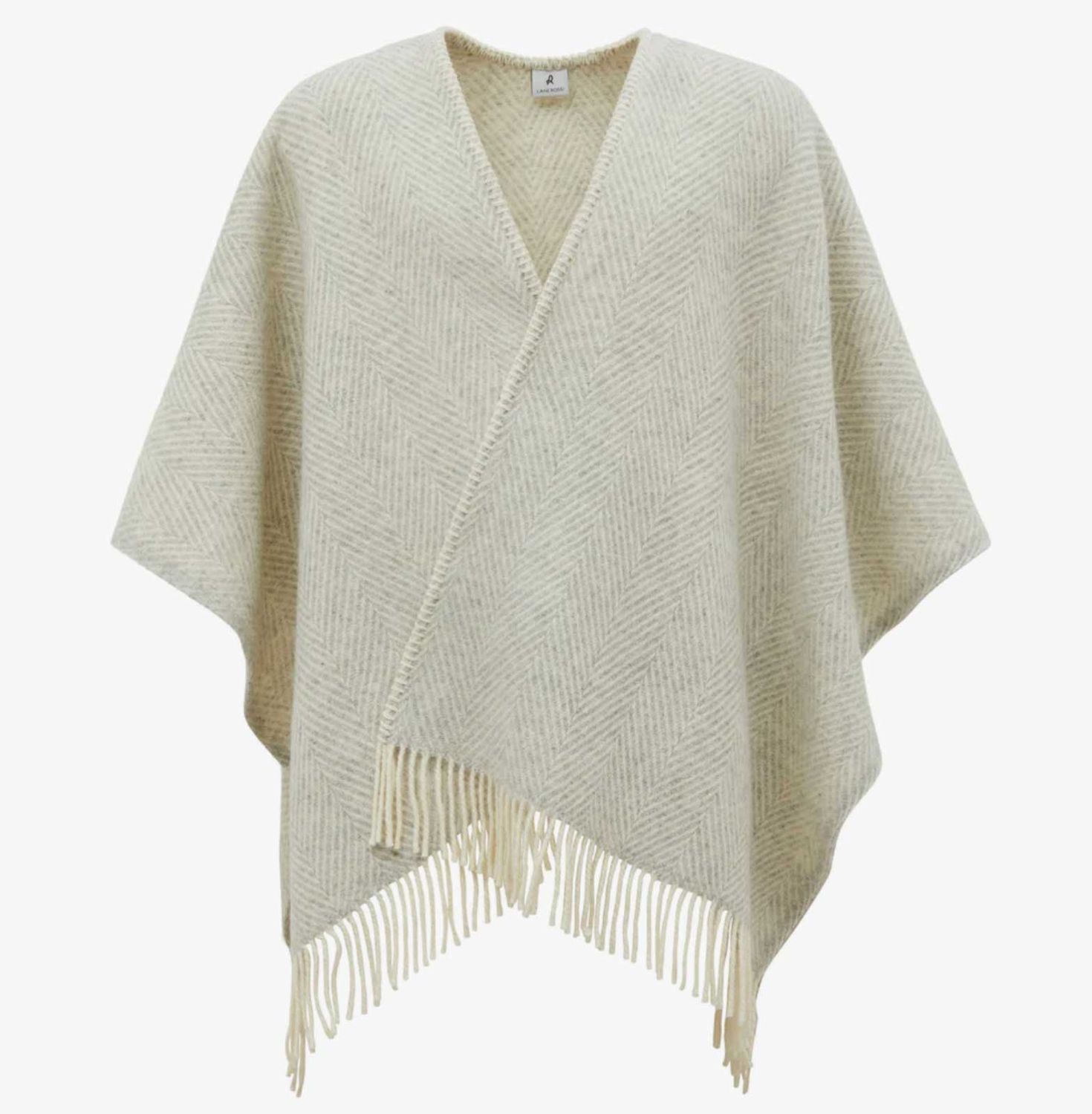 Lanerossi Iseo Spina Poncho in Pure Wool Throw Perla