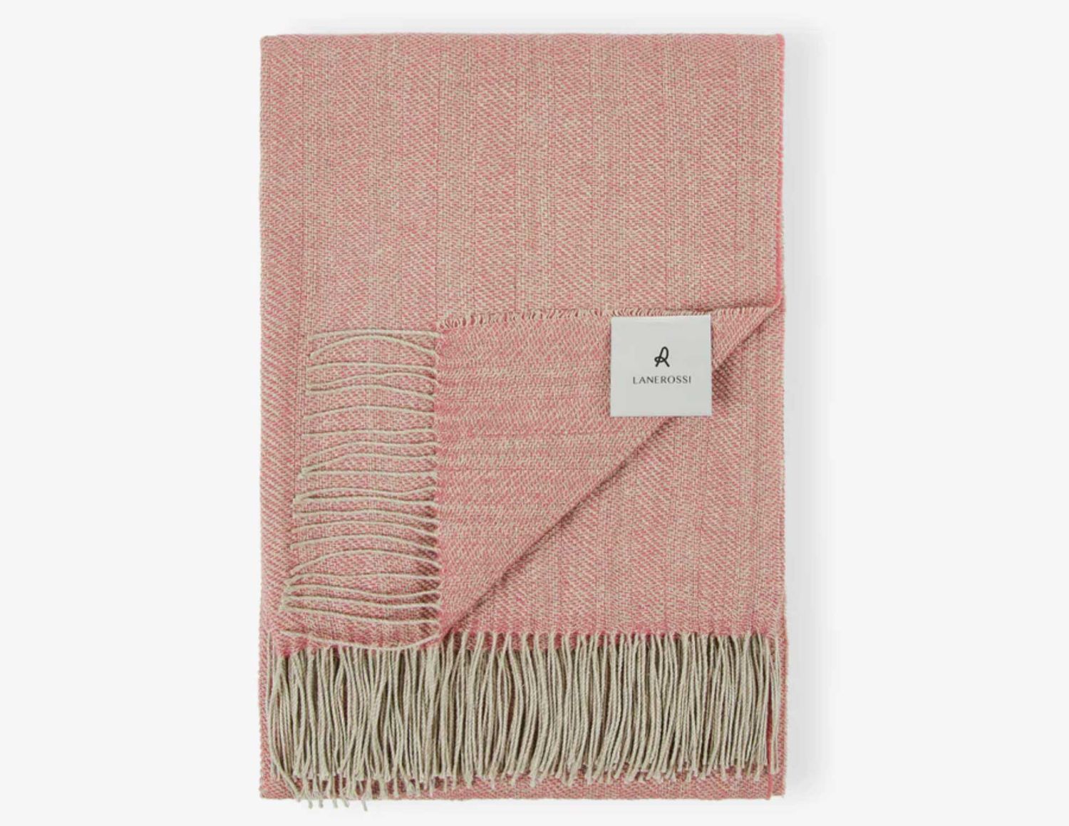 Lanerossi Calais Throw in Hemp and Wool Throw Rosa