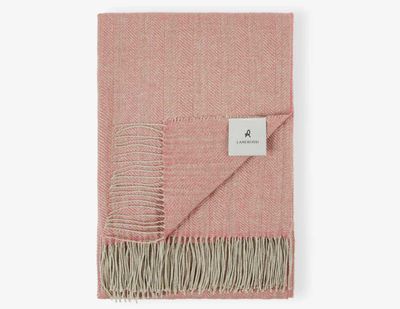 Lanerossi Calais Throw in Hemp and Wool Throw Rosa