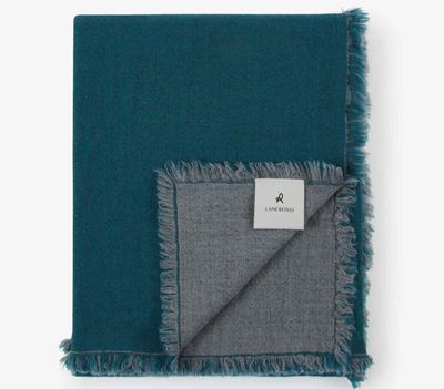 Lanerossi Zebio Throw in Merino Wool Throw Grigio Pavone