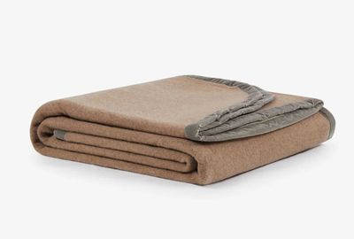 Lanerossi Thermocoperta Color Blanket in Pure Wool Tortora