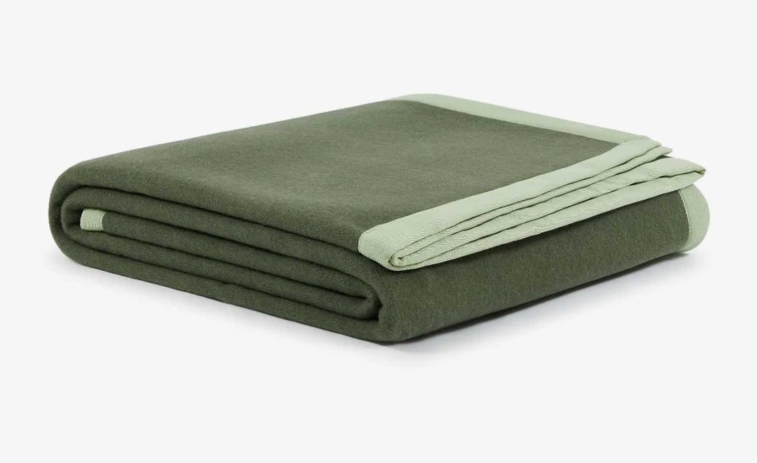 Lanerossi Uruguay Coperta Blanket in Lana GOTS Queen Green