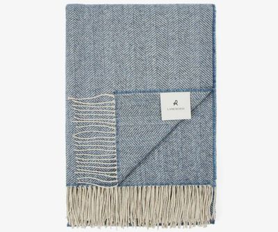Lanerossi Calais Throw in Hemp and Wool Throw Acqua