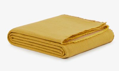 Lanerossi Zebio Washable Lana Wool Blanket Queen Giallo