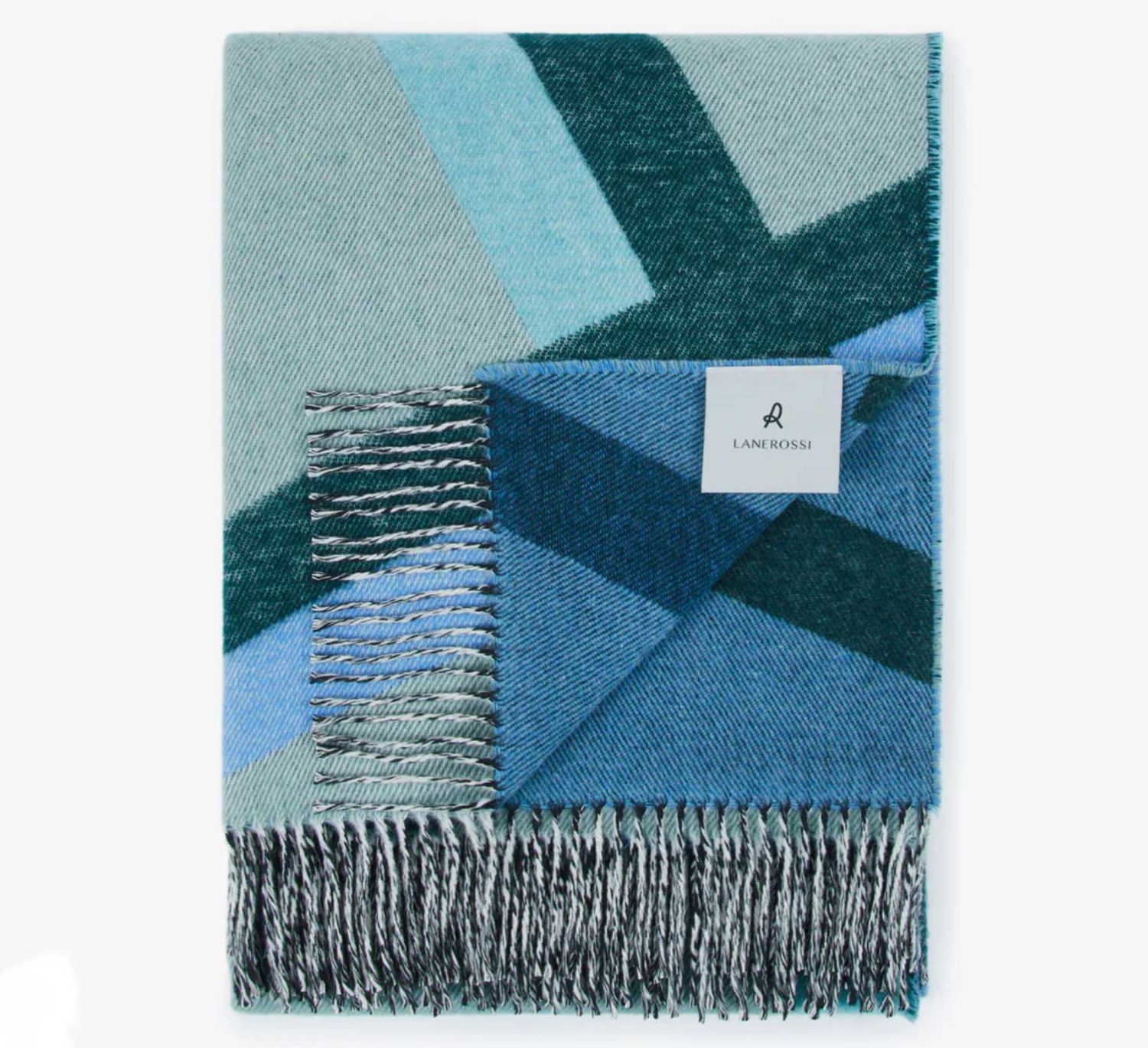 Lanerossi City Plaid in Virgin Wool and Cotton Throw Prato