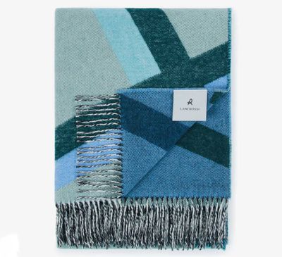 Lanerossi City Plaid in Virgin Wool and Cotton Throw Prato