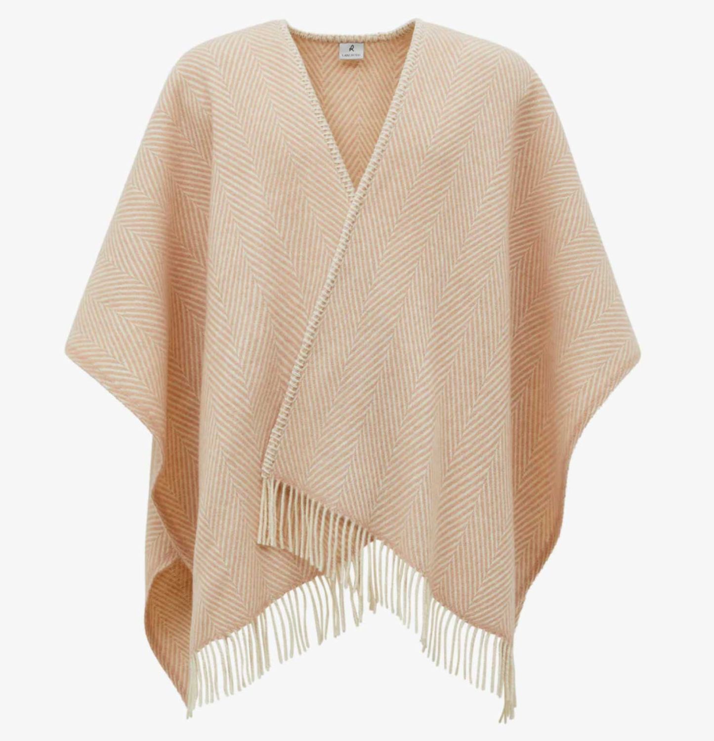 Lanerossi Iseo Spina Poncho in Pure Wool Throw Cipria