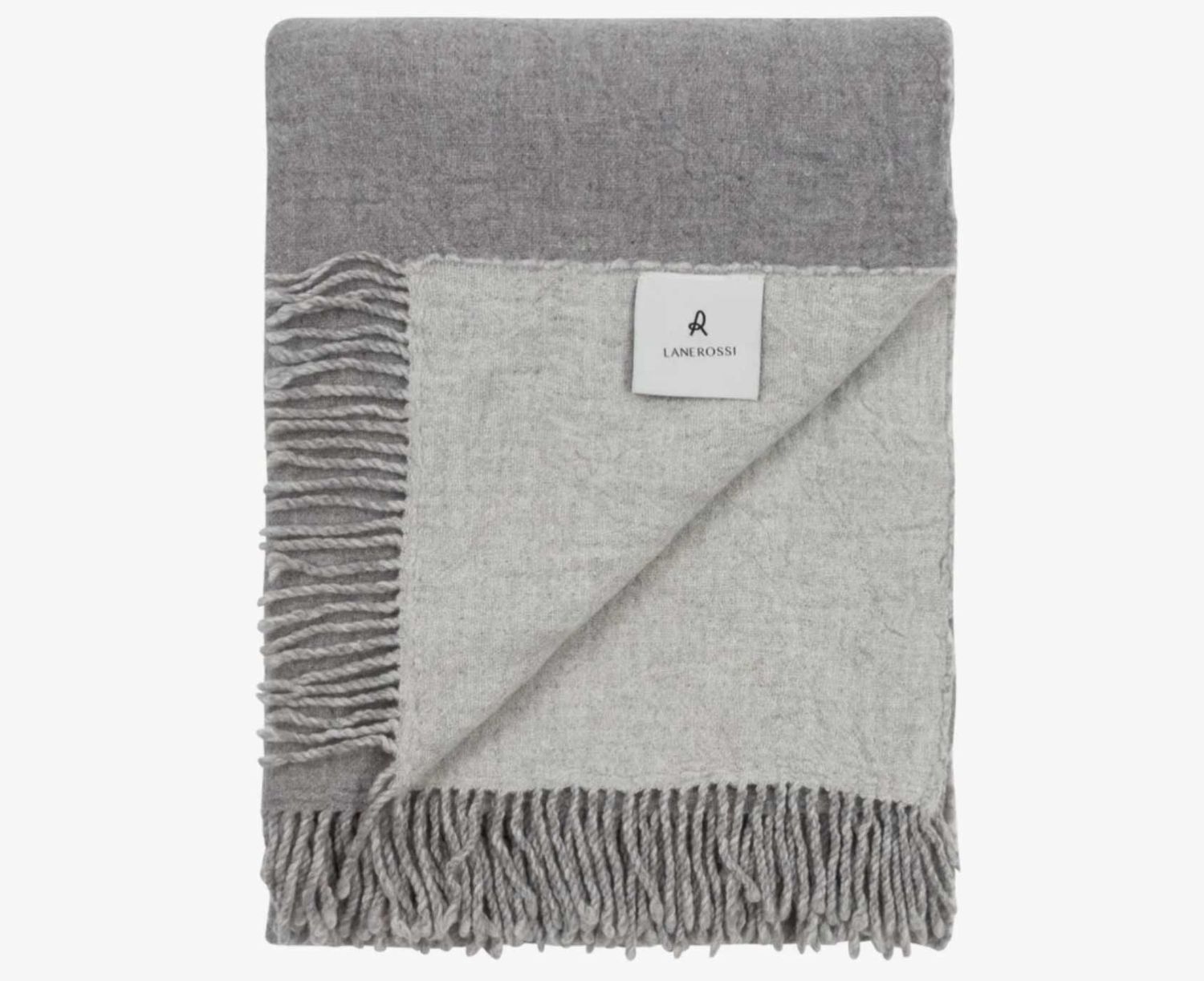 Lanerossi Dioniso Throw in Pure Extra-fine Merino Wool Throw Grigio Medio