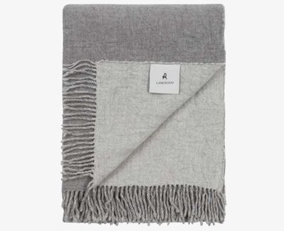 Lanerossi Dioniso Throw in Pure Extra-fine Merino Wool Throw Grigio Medio