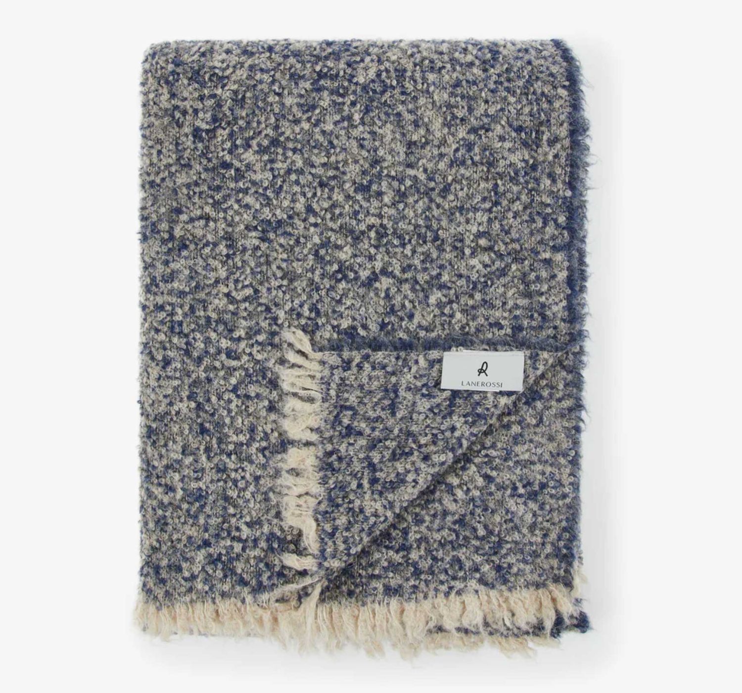 Lanerossi Bogota Throw in Alpaca Blend Throw Antracite Blu
