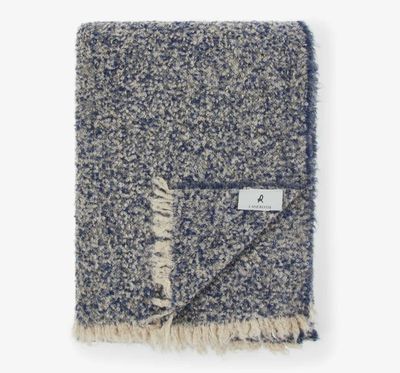 Lanerossi Bogota Throw in Alpaca Blend Throw Antracite Blu