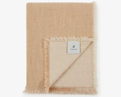 Lanerossi Zebio Throw in Merino Wool Throw Beige