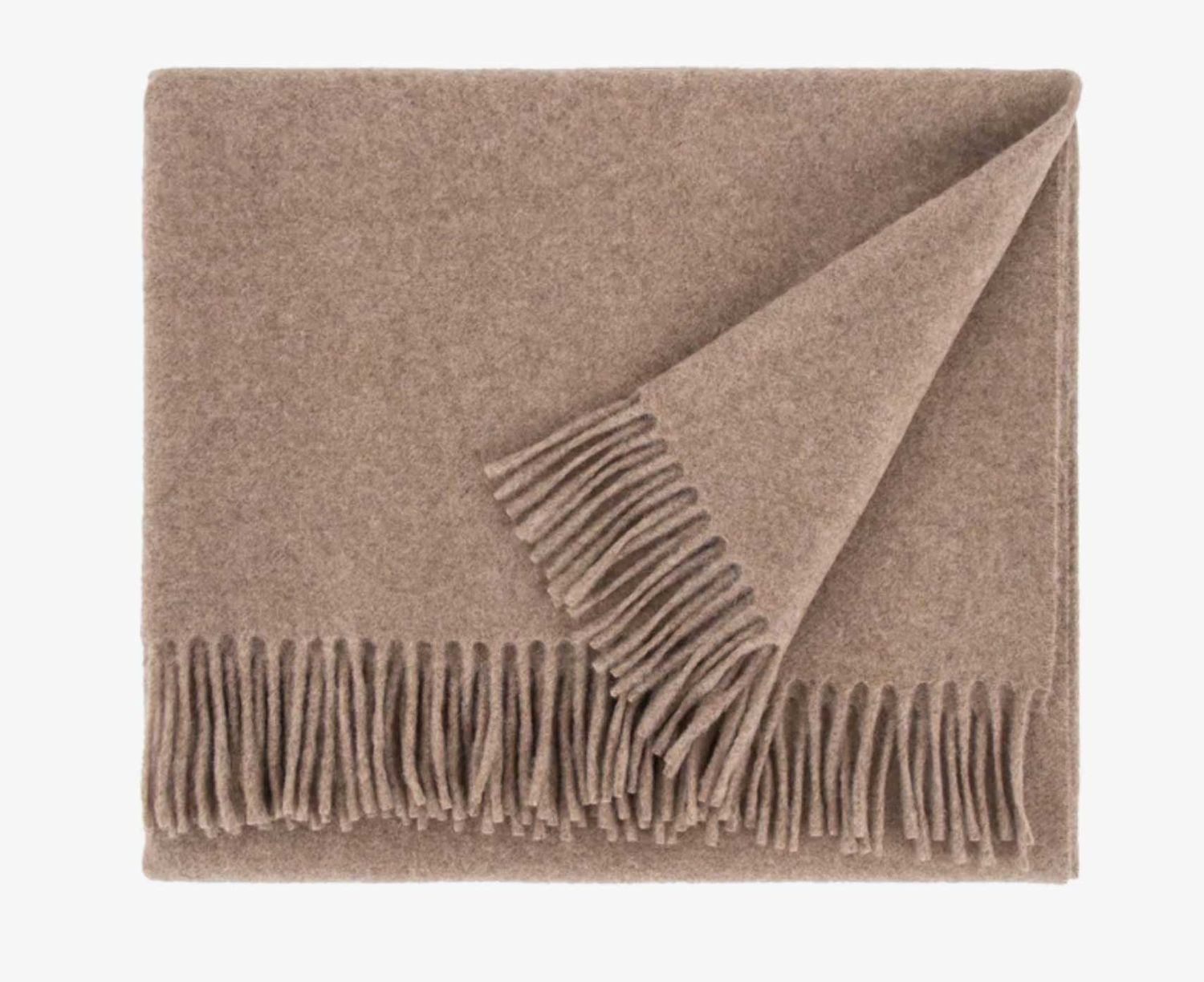 Lanerossi Everest color plaid in puro cashmere Throw Beige Scuro