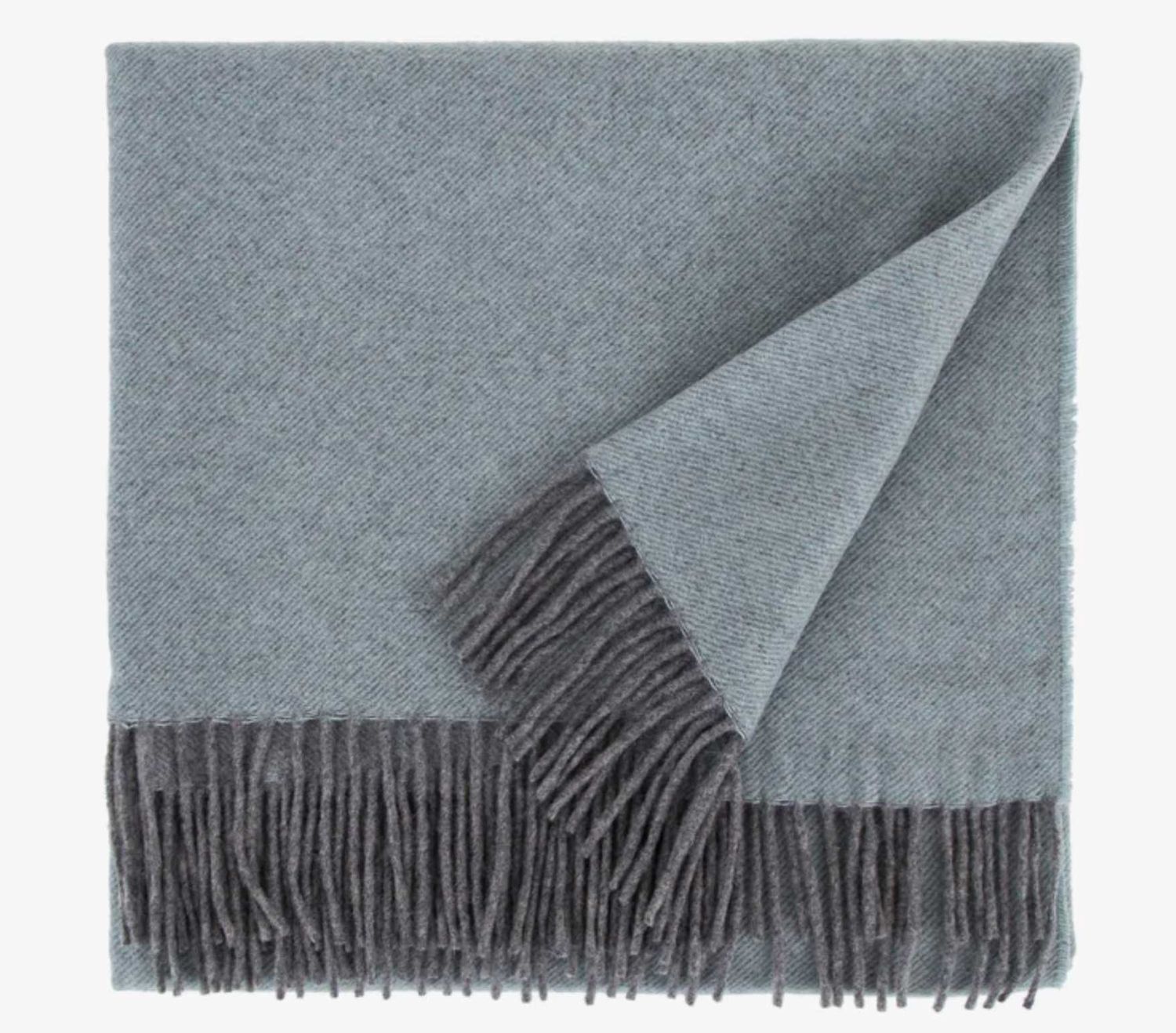 Lanerossi Everest color plaid in puro cashmere Throw Fumo