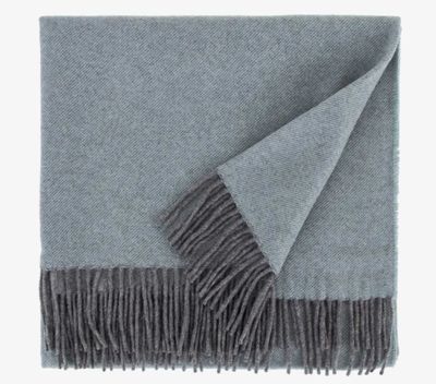 Lanerossi Everest color plaid in puro cashmere Throw Fumo