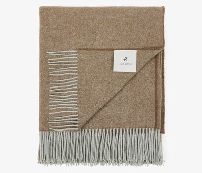 Lanerossi Cassiopea Throw in Extra-fine Merino Wool and Cashmere Throw Brown