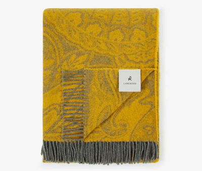 Lanerossi Bohemien Plaid in Pure Cashmere Throw Senape