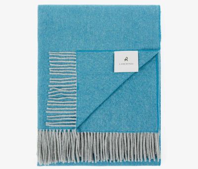 Lanerossi Cassiopea Throw in Extra-fine Merino Wool and Cashmere Throw Petrolio