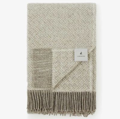 Lanerossi Mata Mata plaid in Pure Wool Throw Ice