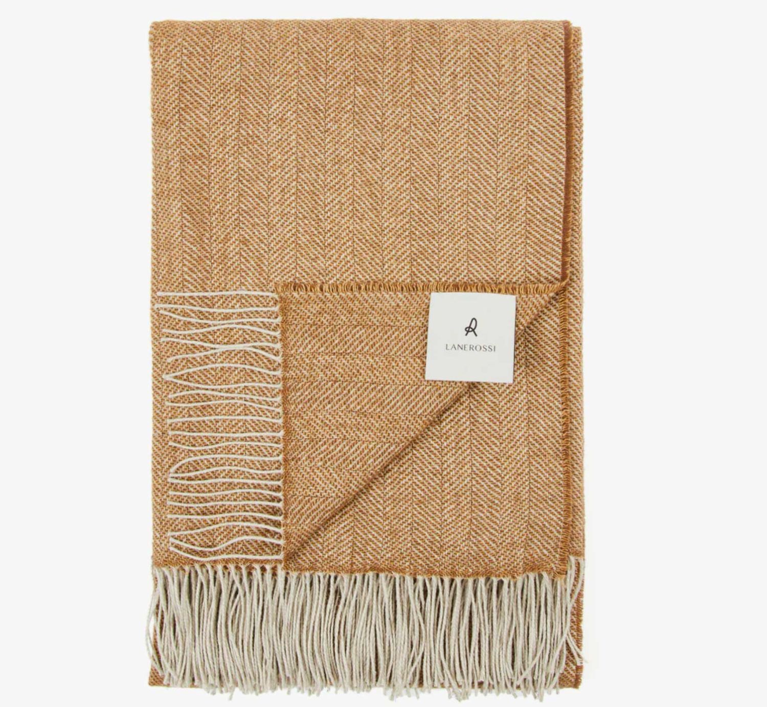 Lanerossi Calais Throw in Hemp and Wool Throw Terra