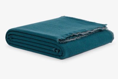 Lanerossi Zebio Washable Lana Wool Blanket Queen Grigio