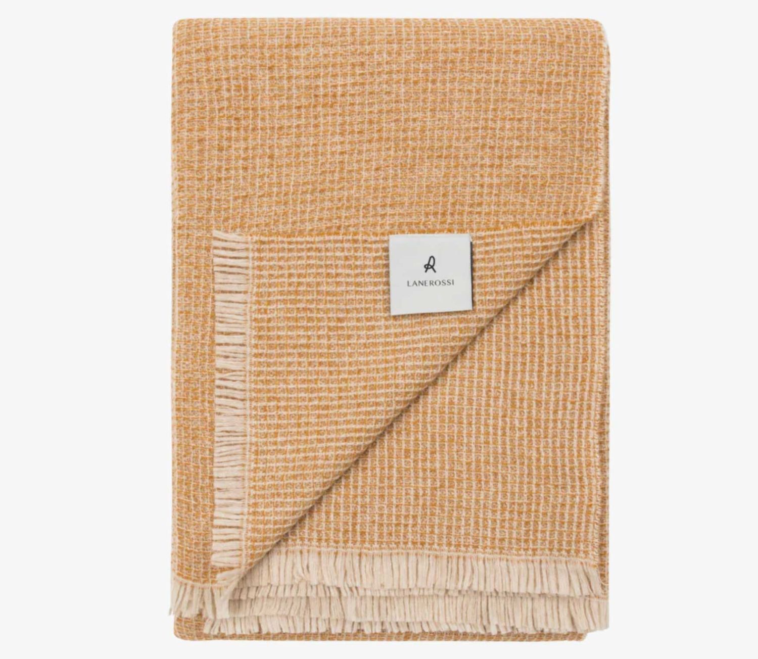 Lanerossi Rossi Moon Throw in Pure Virgin Wool Throw Ocra