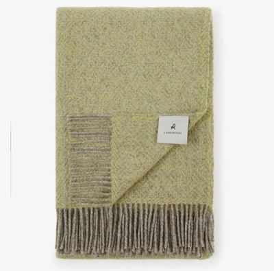 Lanerossi Mata Mata plaid in Pure Wool Throw Green