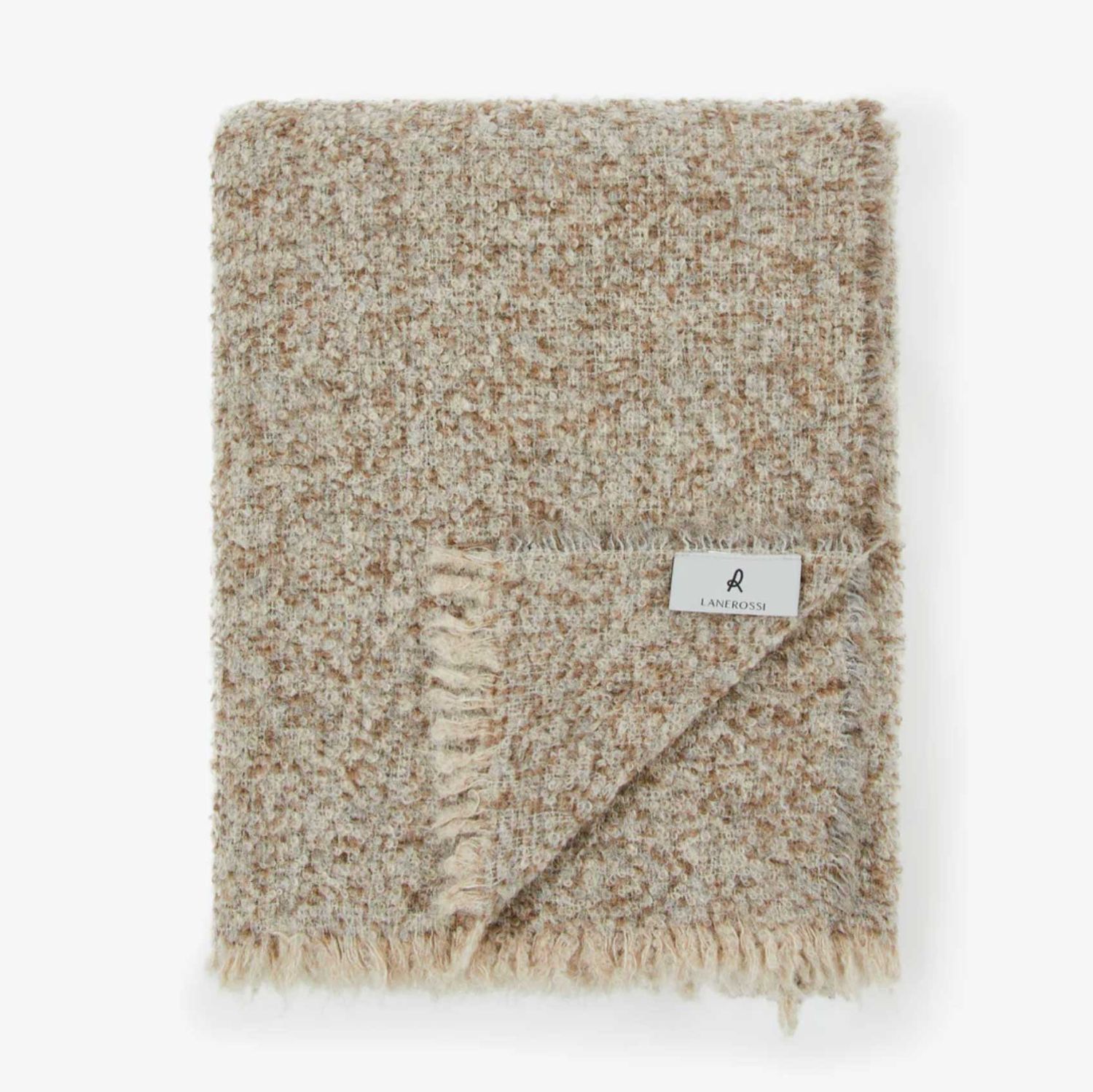 Lanerossi Bogota Throw in Alpaca Blend Throw Grigio Brown