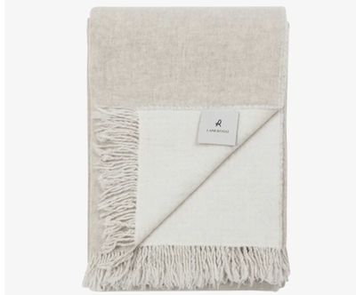 Lanerossi Dioniso Throw in Pure Extra-fine Merino Wool Throw Grigio Chiaro