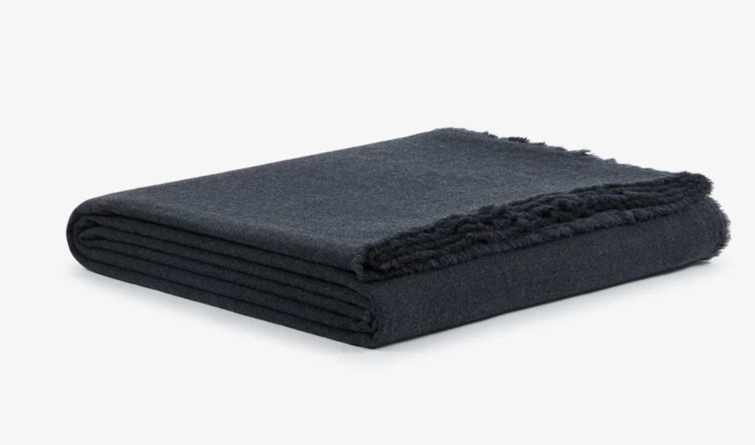 Lanerossi Zebio Washable Lana Wool Blanket King Antracite
