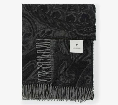 Lanerossi Bohemien Plaid in Pure Cashmere Throw Antracite