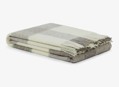 Lanerossi Nelson plaid in Pure Wool Throw Verde