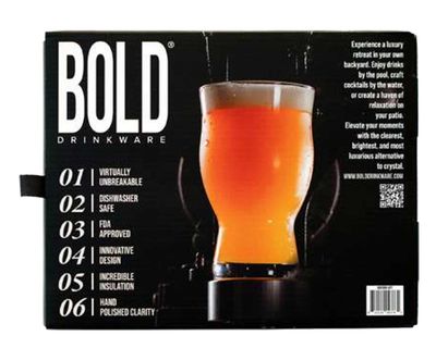 Bold Drinkware Revolution 16oz Gift Pack Unbreakable Crystal , MPN: HUF099-GFT, UPC: 810094871772