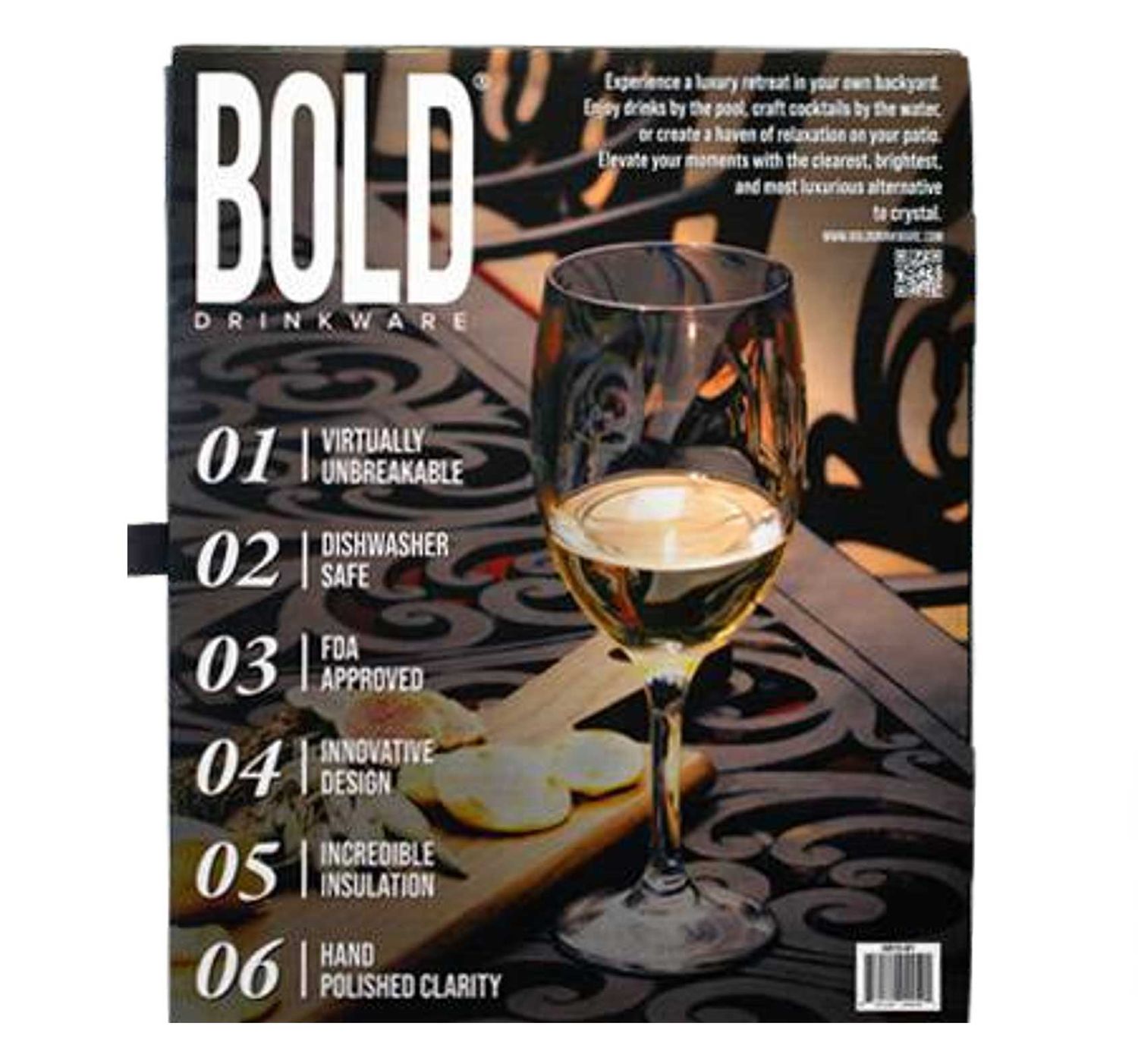 Bold Drinkware Revel 15oz Elegant Wine Gift Pack Unbreakable Crystal , MPN: HUF213-GFT, UPC: 810129…