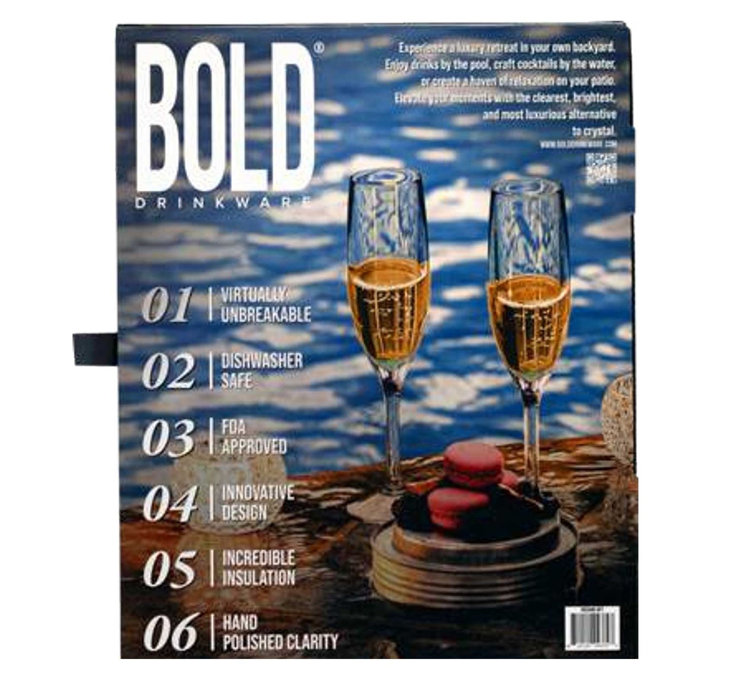 Bold Drinkware Revel 5.5oz Champagne Gift Pack Unbreakable Crystal , MPN: HUS049-GFT, UPC: 81009487…